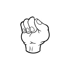 vector illustration of a fist
