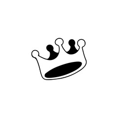 crown doodle vector illustration concept