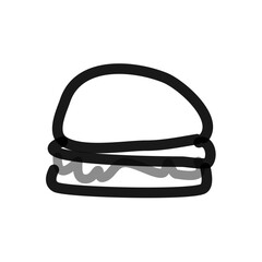 hamburger line art doodle