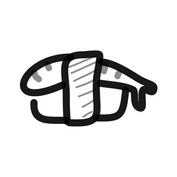 recommend clip art: sushi line art doodle