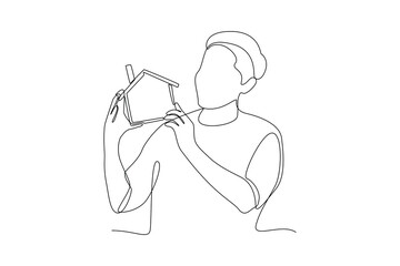 Continuous one line drawing investment and stock concept. Single line draw design vector graphic illustration.