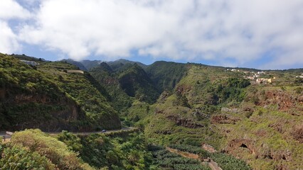 Viewpoint over lush green landscape