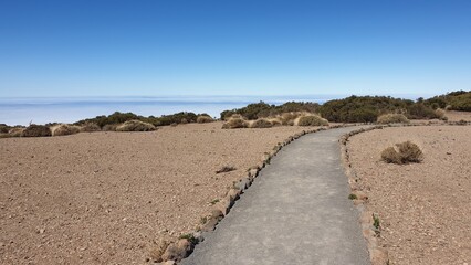 landscape above the clouds blue sky