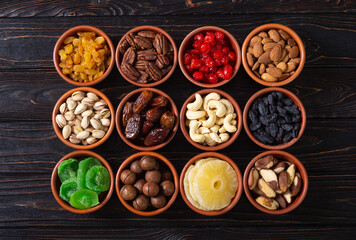 Mix of dried and candied fruits and nuts