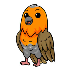Fototapeta premium Cute happy bird cartoon standing