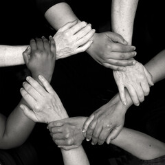 diversity and inclusion hands of peace. women uniting for social justice