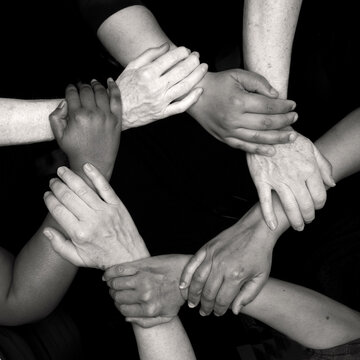 diversity and inclusion hands of peace. women uniting for social justice