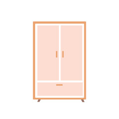 Cartoon cabinet furniture illustration vector, minimal cabinet in flat design style, home decor concept
