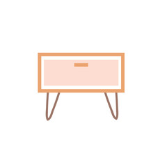 Cartoon table illustration vector, side table in flat design style, home decor concept