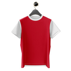 Give a boost to your designing activity by using this Stylish T Shirt Mockup In True Red Color On Hanger..