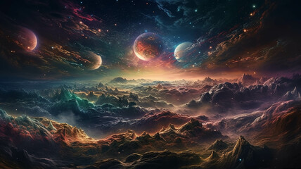 Fototapeta premium wallpaper deep space