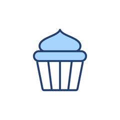 Cup cake icon vector. Cup cake sign and symbol