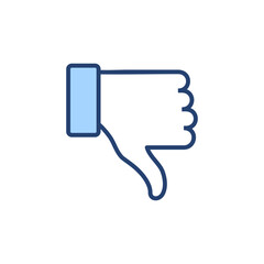 Dislike icon vector. dislike sign and symbol. Hand with thumb down