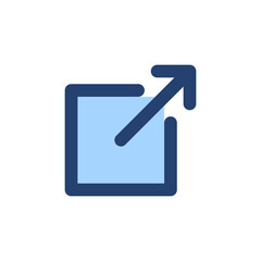 External link icon vector. link sign and symbol. hyperlink symbol