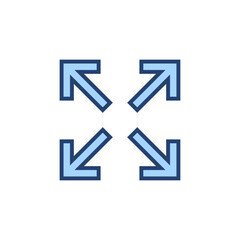 Fullscreen Icon vector. Expand to full screen sign and symbol. Arrows symbol