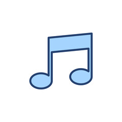 Music icon vector. note music sign and symbol