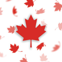 Canada grunge flag blur background