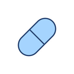 Pills icon vector. capsule icon. Drug sign and symbol