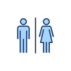 Toilet icon vector. Girls and boys restrooms sign and symbol. bathroom sign. wc, lavatory