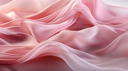 Fototapeta premium A background of soft silky pink semi transparent fabric. Generative AI. 