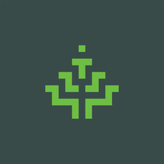 Obraz premium Unique tree logo design illustration vector template