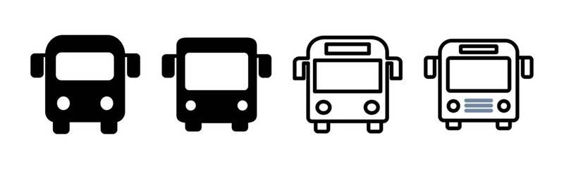 Bus icon set illustration. bus sign and symbol. transport symbol