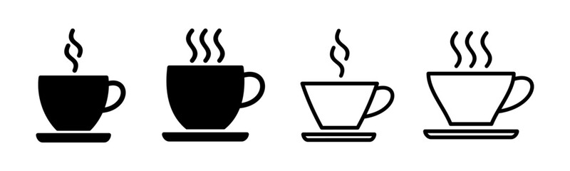 coffee cup icon set illustration. cup a coffee sign and symbol