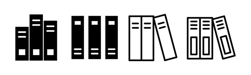 Library icon set illustration. education sign and symbol