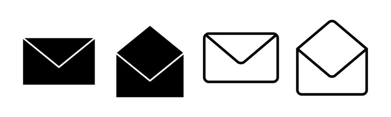 Mail icon set illustration. email sign and symbol. E-mail icon. Envelope icon