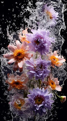 Freshly washed Soapworts flowers 