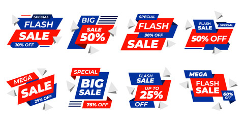 Set of Sale Element. Template banner shopping badges, Sale tags and labels Element. sale, discount, shop, special offer, Flah Sale And sale Elements design