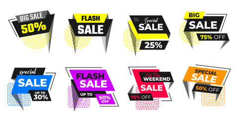 Sale Element Design. Template banner shopping badges, tags and labels Element. sale, discount, shop, special offer, Flah Sale And sale Elements design