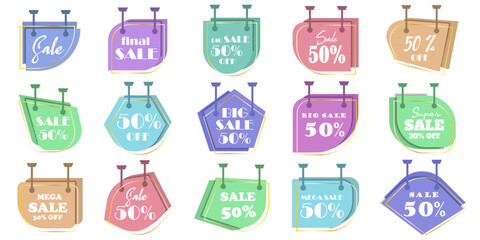 Set of Sale Elements badges. Template banner shopping badges, Sale tags and labels With Luxury concept Design