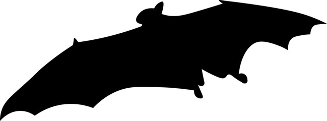 Flying Bat Silhouette Illustration Vector
