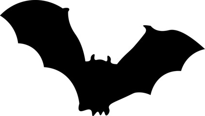 Fly Bat Silhouette Illustration Vector
