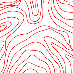 Red Topography Lines Background