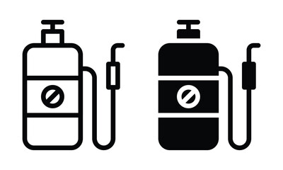 Pesticide icon with outline and glyph style.