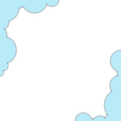 Blue Cloud Paper Cut