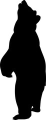 Standing Bear Silhouette Wildlife Vector