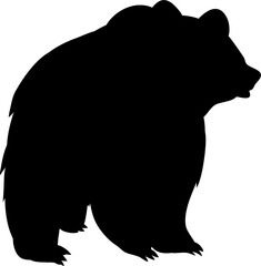 Powerful Bear Silhouette Wildlife Vector