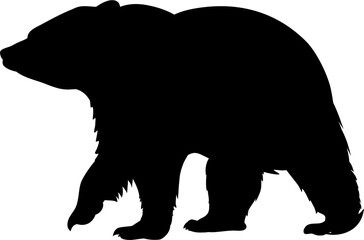 Obraz na płótnie Canvas Black Bear Silhouette Wildlife Vector