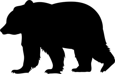 Obraz na płótnie Canvas Strong Bear Silhouette Wildlife Vector