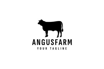 cow farm logo vector icon illustration