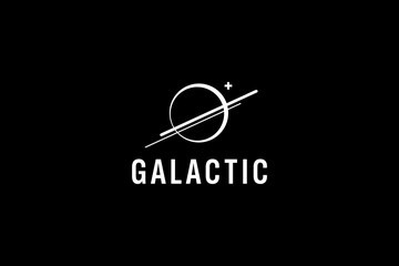 galactic logo vector icon illustration - obrazy, fototapety, plakaty