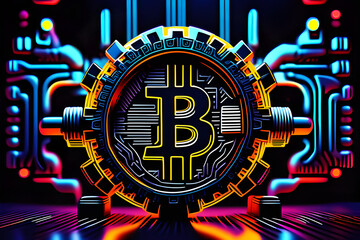 Bitcoin Thumbnail. Generative AI