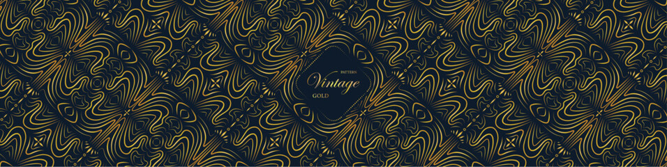 Pattern art deco, Art nuvo diy golden black elegant.