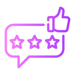 Obraz premium feedback Line Gradient Icon