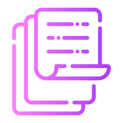 paperwork Line Gradient Icon