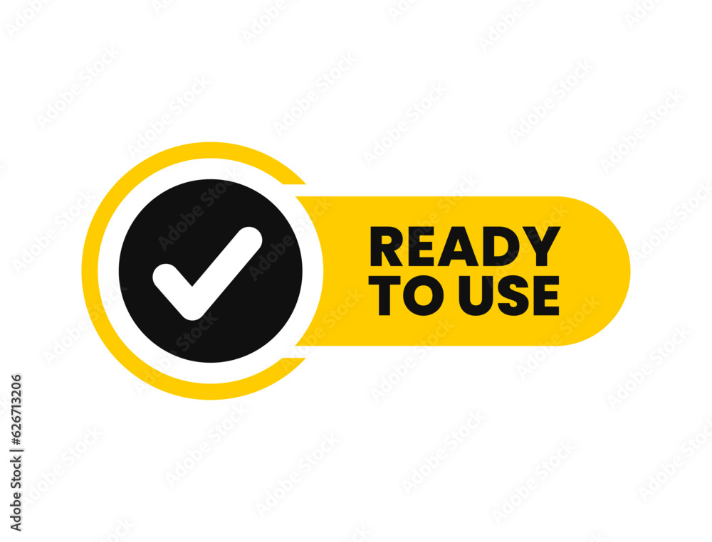 Poster ready to use vector icon. black yellow color with checklist icon. vector illustration