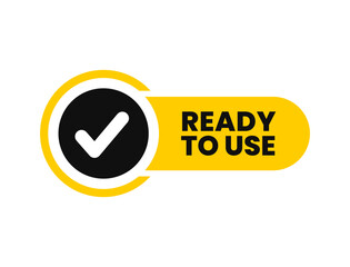Ready to use vector icon. Black yellow color with checklist icon. Vector Illustration
